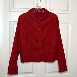 J Crew Rust corduroy jacket size 10 cotton stretch